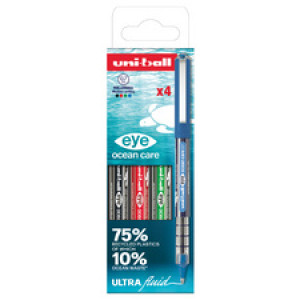 uni-ball Tintenroller eye ocean care 0.7mm, 4-delige set