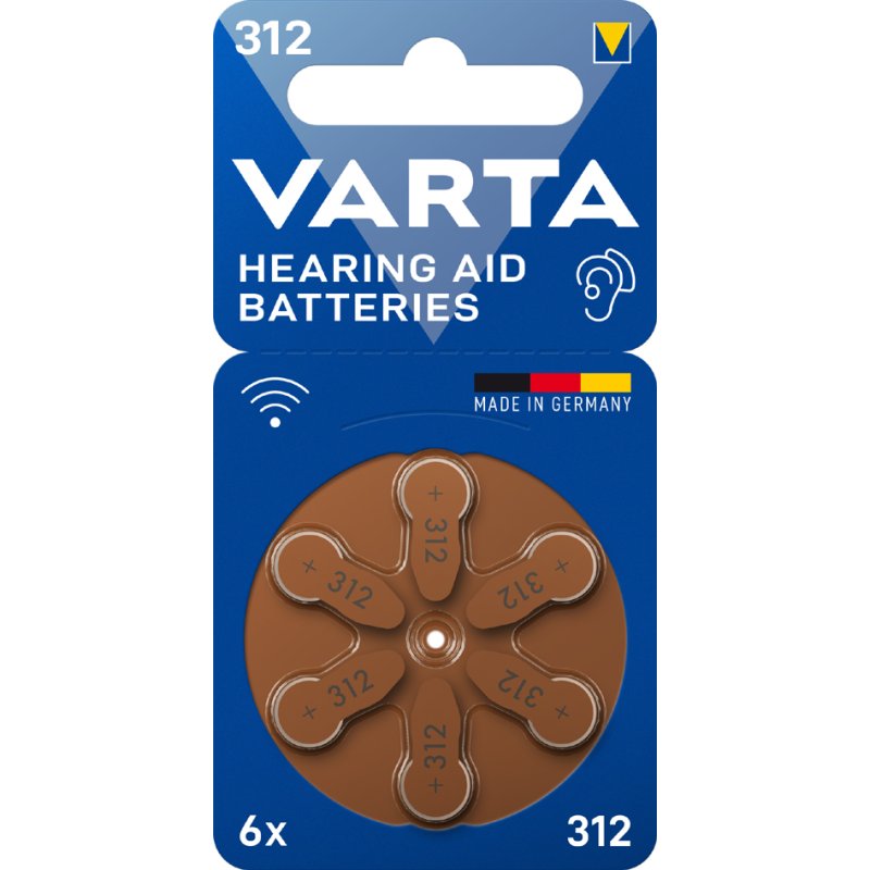 VARTA Hoortoestel Batterijen 312 Zinc-Luft - 6 stuks