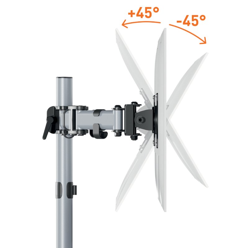 DURABLE monitorarm voor 2 monitore met klembevestiging