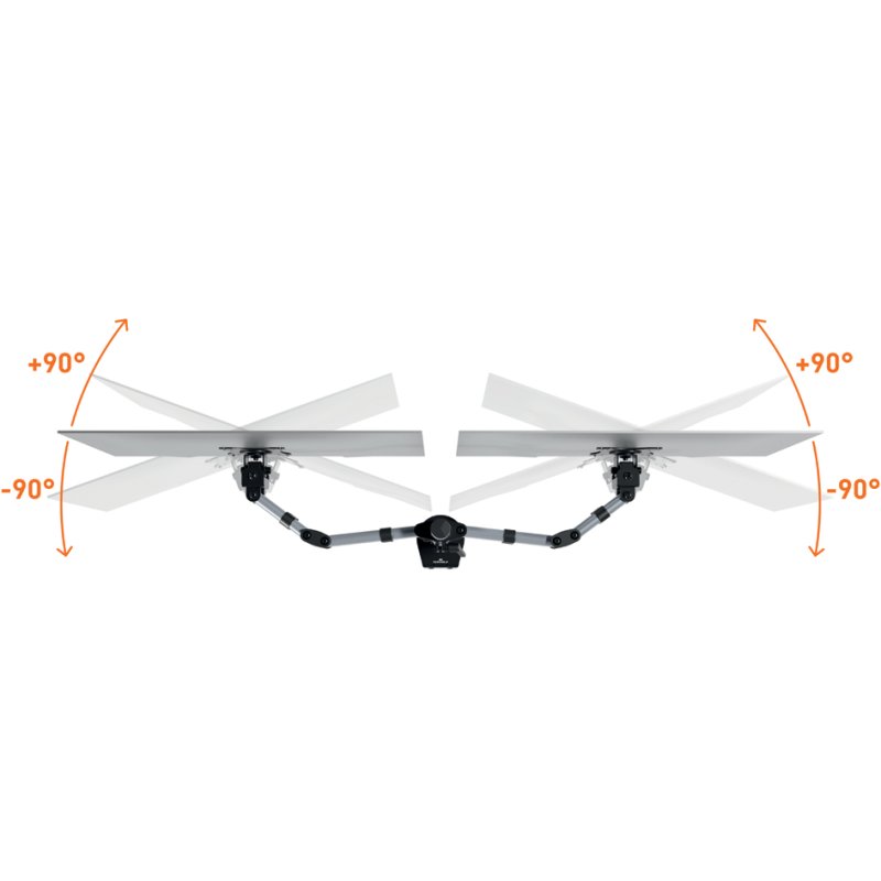 DURABLE monitorarm voor 2 monitore met klembevestiging