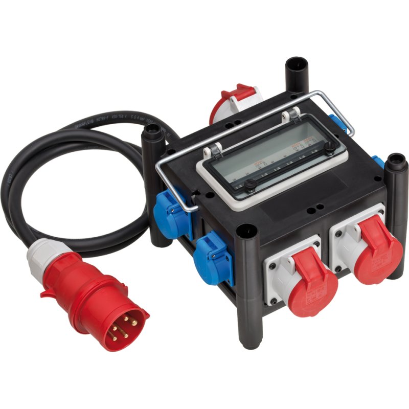 Brennenstuhl stroomverdeler rubber CEE IP44 met aardlekschakelaar 2m kabel
