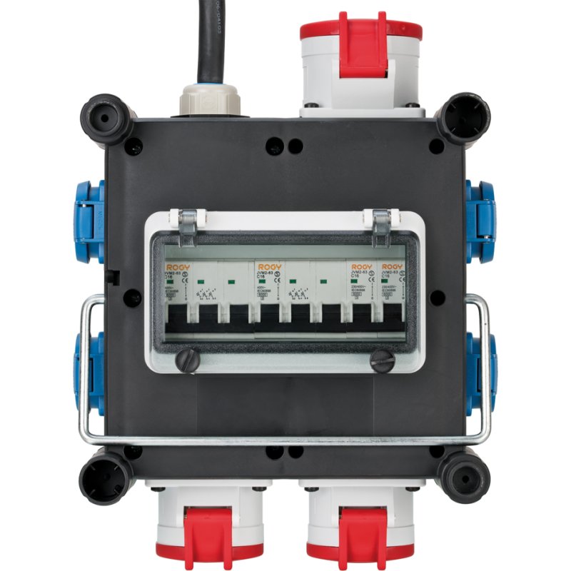Brennenstuhl stroomverdeler rubber CEE IP44 met aardlekschakelaar 2m kabel
