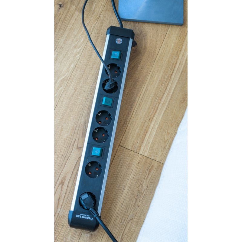 Brennenstuhl stekkerdoos Premium-Alu-Line 6-voudig