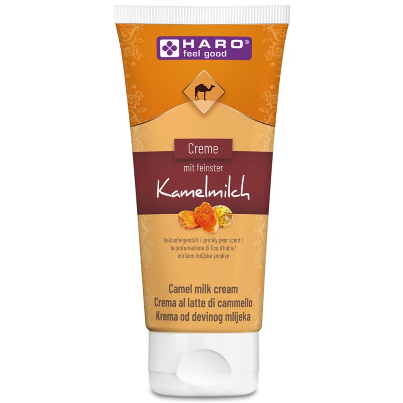 Kamelemelkcrème met cactusvruchten geur, 100 ml tube.