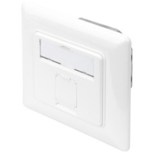 DIGITUS inbouwcontactdoos Cat. 6A, 1x RJ45, wit