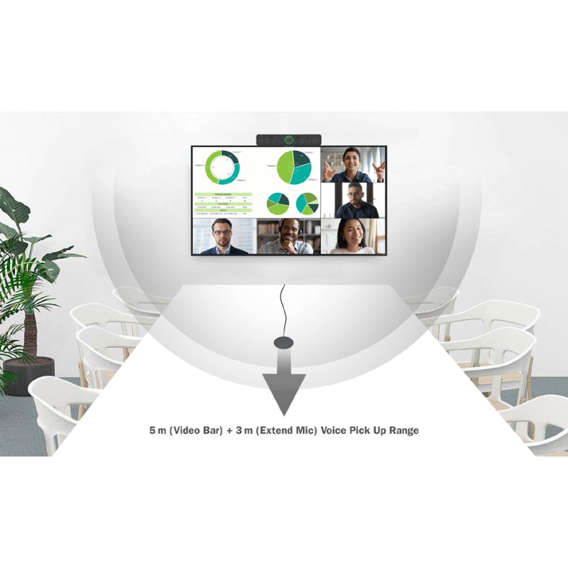 DIGITUS 4K All-In-One videobar Pro - videoconferentiesysteem