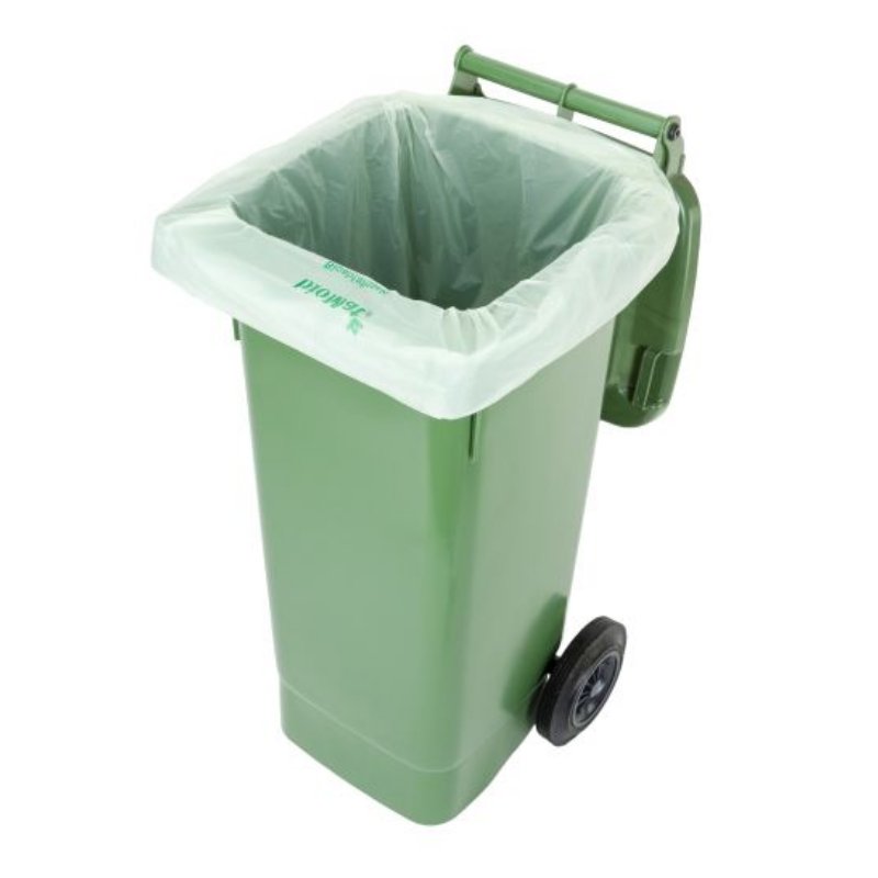 Biologisch afbreekbare vuilniszak, 120 liter, groen