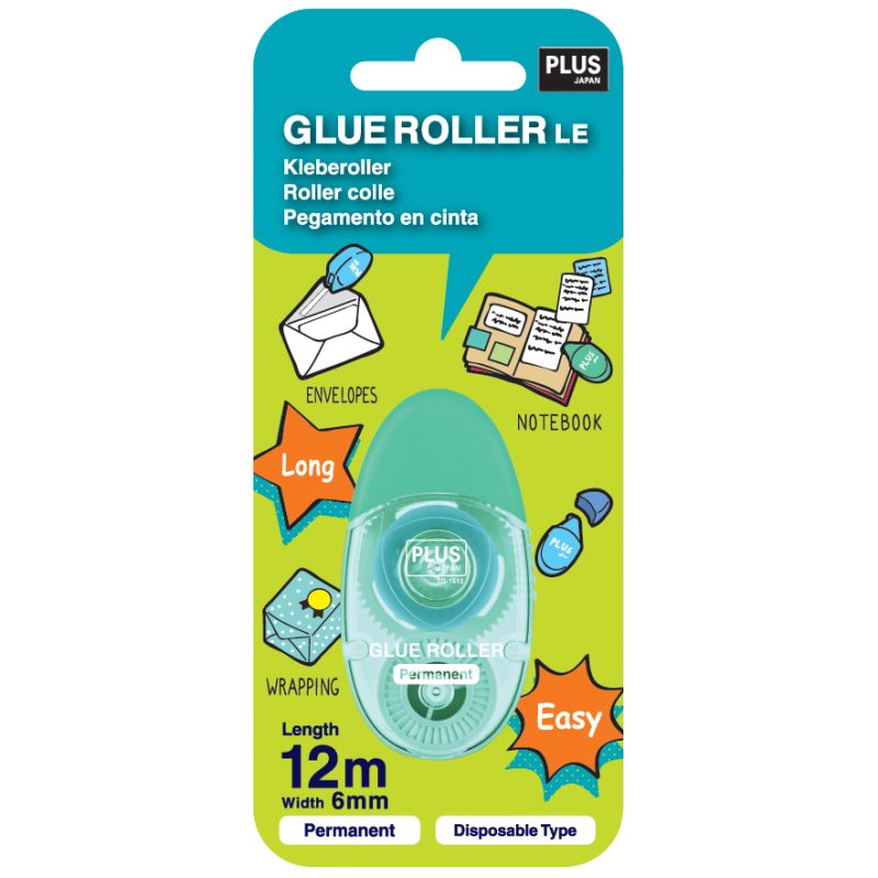 PLUS JAPAN mini correctieroller 6 mm x 12 m, groen