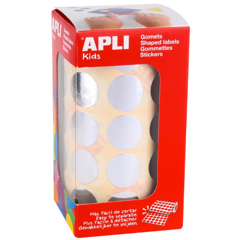 APLI kids Sticker 'Rond', op rol, metallic groen