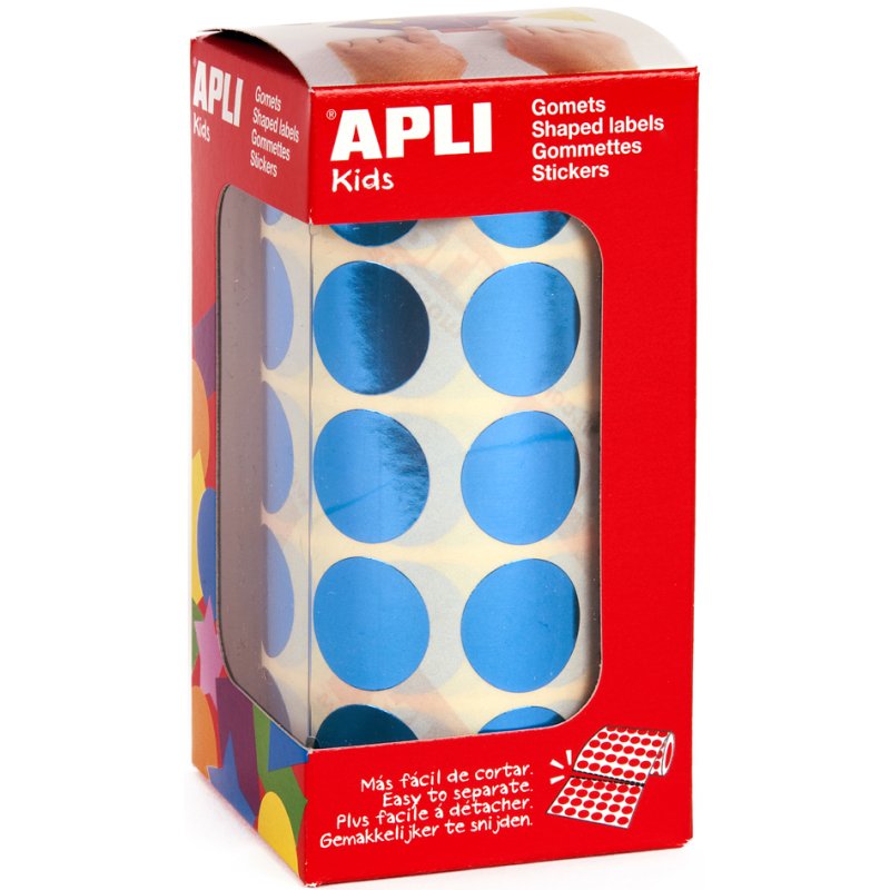 APLI kids Sticker 'Rond', op rol, metallic groen