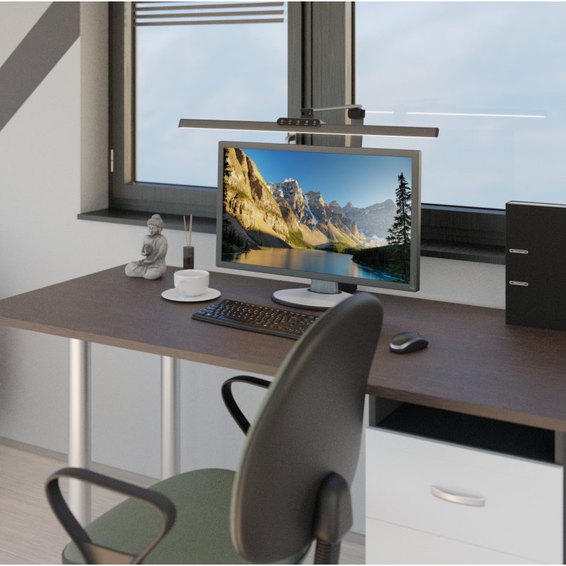 LED-tafelklemplamp 'Flow', antraciet