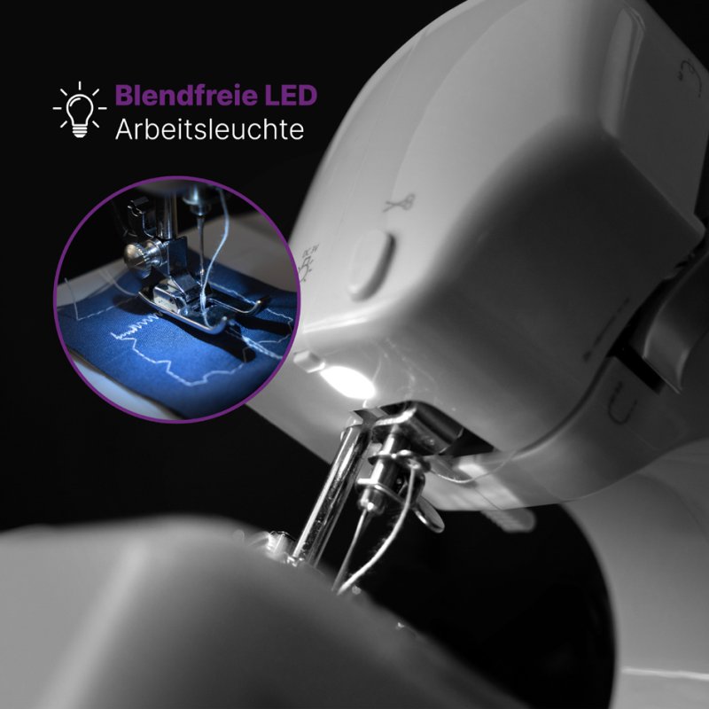 Naaimachine Clatronic, wit / zilver