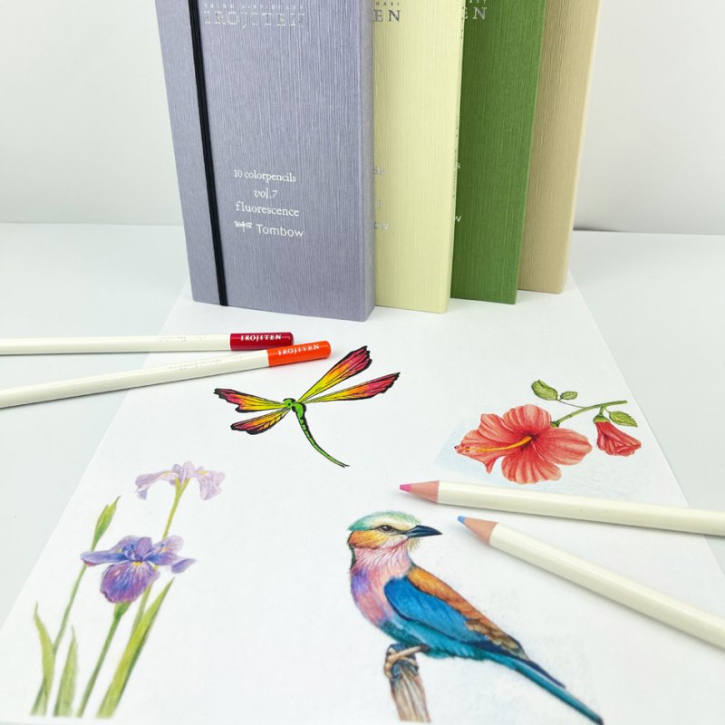 Tombow IROJITEN kleurpotloden set volume 8, 10 stuks pastelkleuren