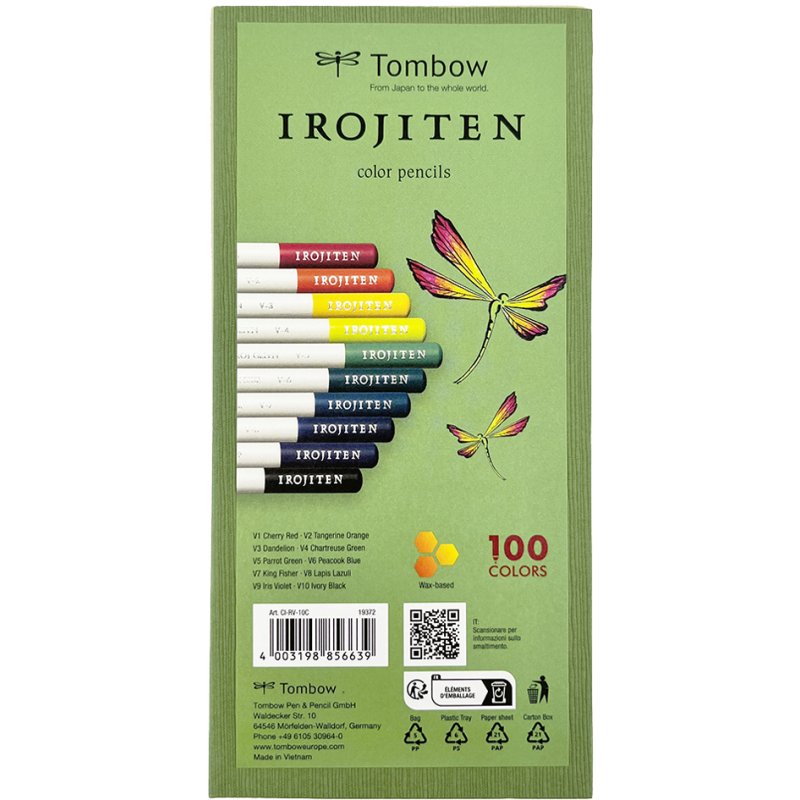 Tombow kleurpotloden IROJITEN Volume 2, set van 10 stuks