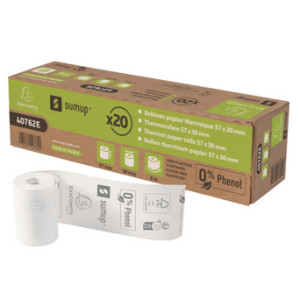 Exacompta Kasrollen voor SumUp, 57 mm x 9 m, wit