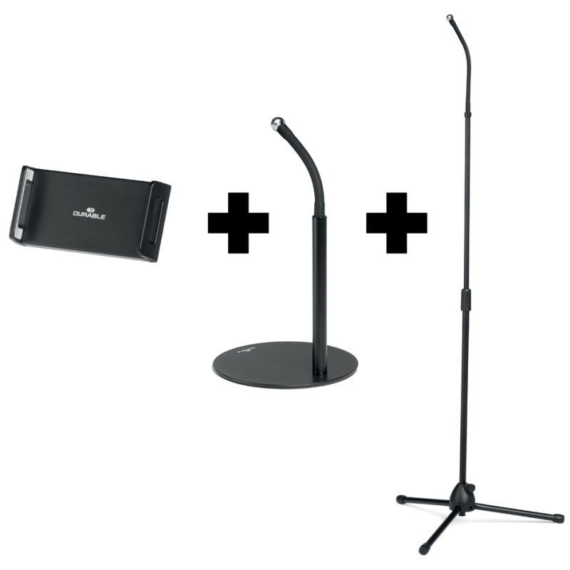 DURABLE tablet houder TWIST COMBI zwart voor tafel en vloer