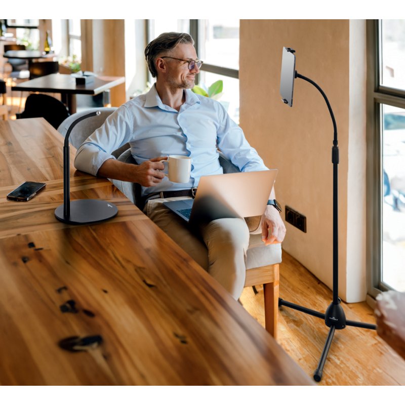 DURABLE tablet houder TWIST COMBI zwart voor tafel en vloer