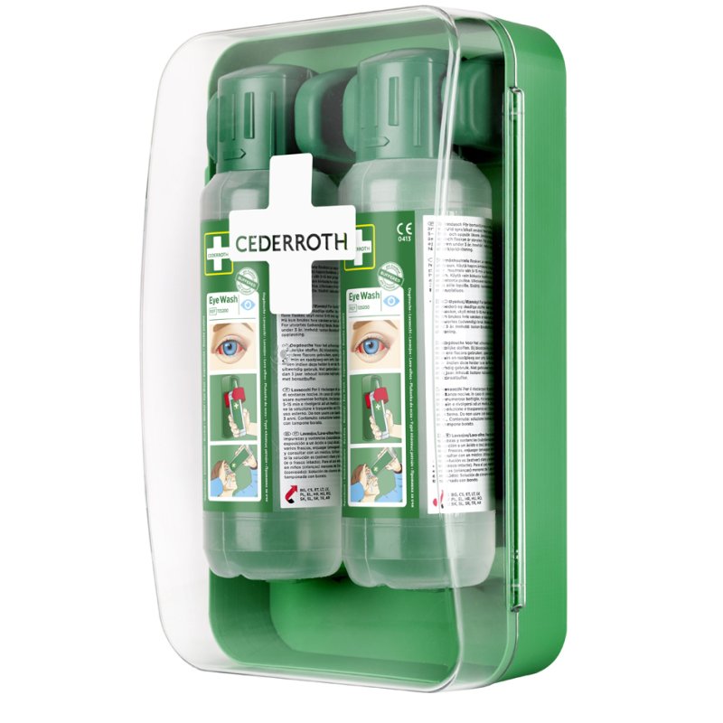 CEDERROTH oogspoel wandstation, gevuld, 2 x 500 ml