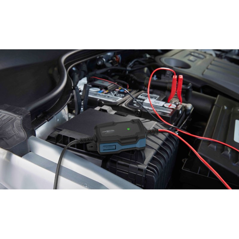 ANSMANN Acculader Auto 6-12V/1A Zwart/Blauw