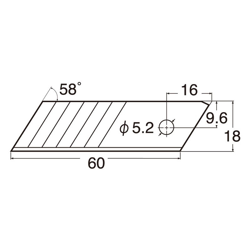 NT Cutter vervangmesjes BL-300, messendikte 18 mm