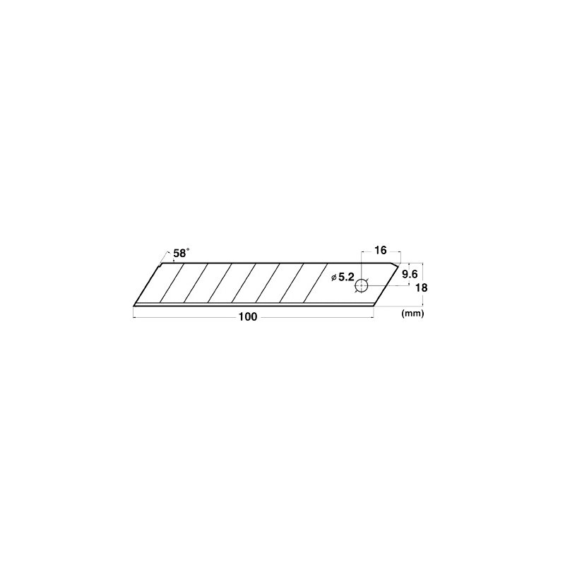 NT Cutter vervangmesjes BL-300, messendikte 18 mm