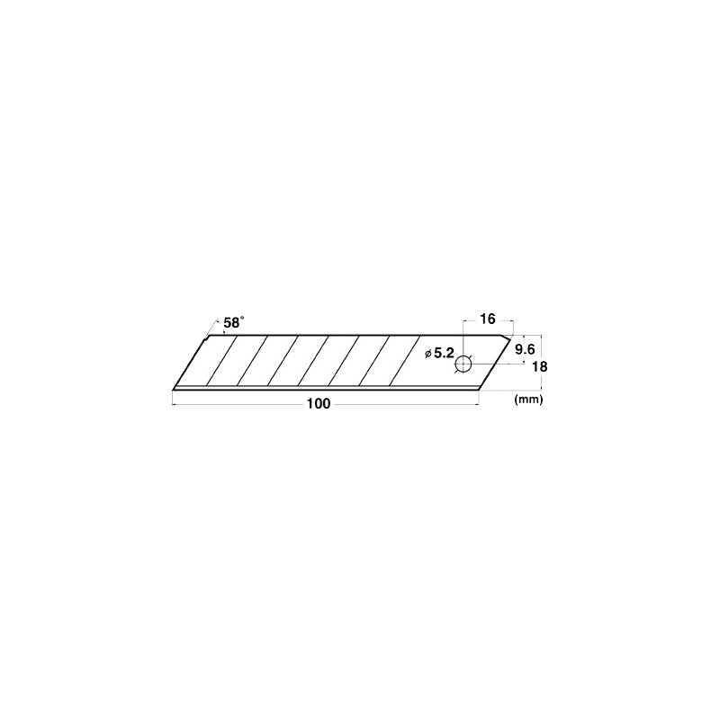 NT Cutter vervangmesjes BL-300, messendikte 18 mm