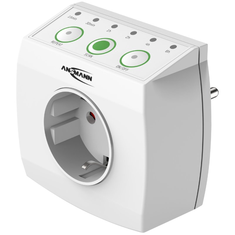 ANSMANN Energiebesparende Tijdgestuurde Stopcontact AES1.3, Wit