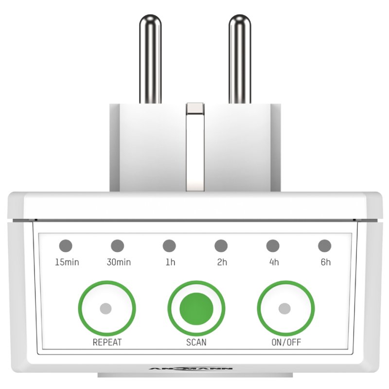 ANSMANN Energiebesparende Tijdgestuurde Stopcontact AES1.3, Wit