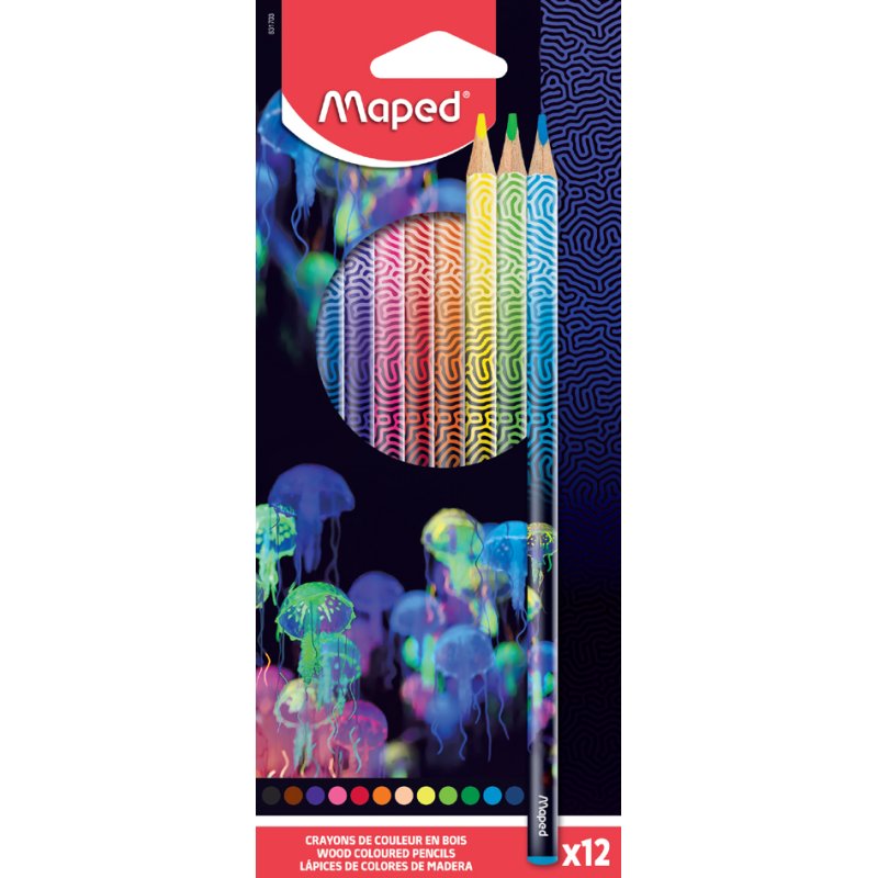 Maped driehoekige kleurpotloden DEEPSEA PARADISE, 12 stuks