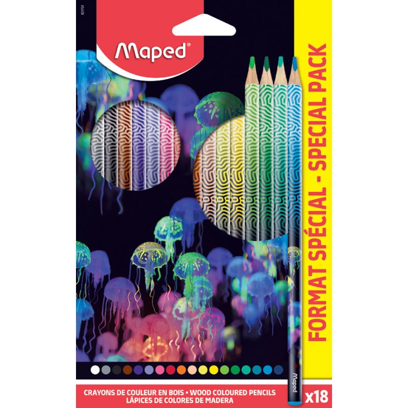 Maped driehoekige kleurpotloden DEEPSEA PARADISE, 12 stuks