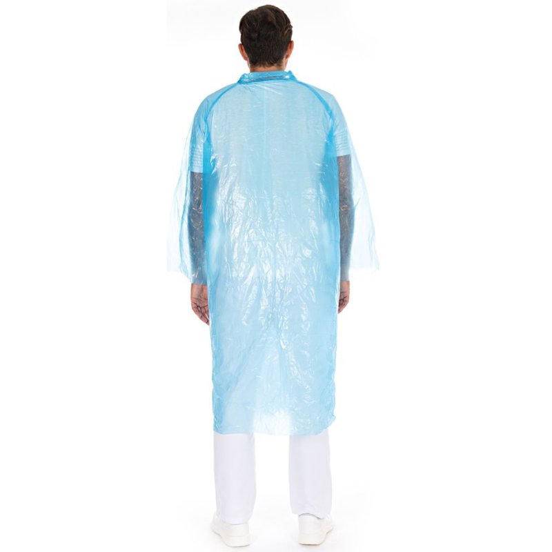 HYGOSTAR PE-bezoekersjas met drukknopen, wit