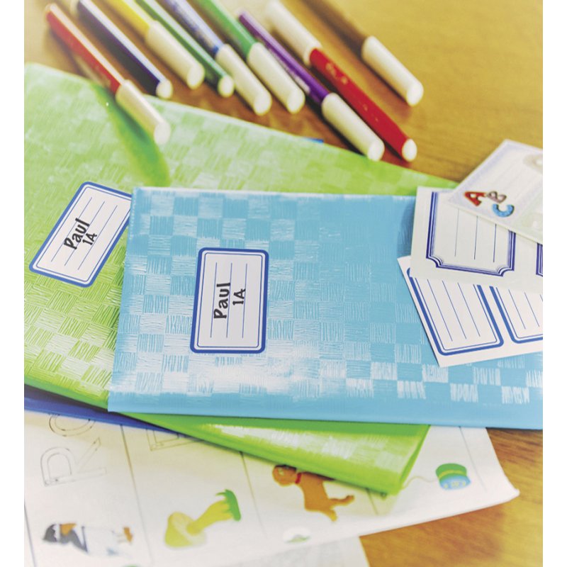 Gekleurde schoolboek-etikettenranden