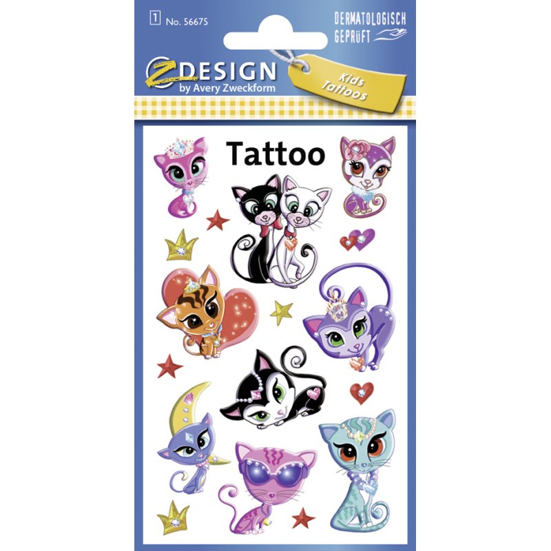 Kleurrijke kindertattoos 'Paarden'
