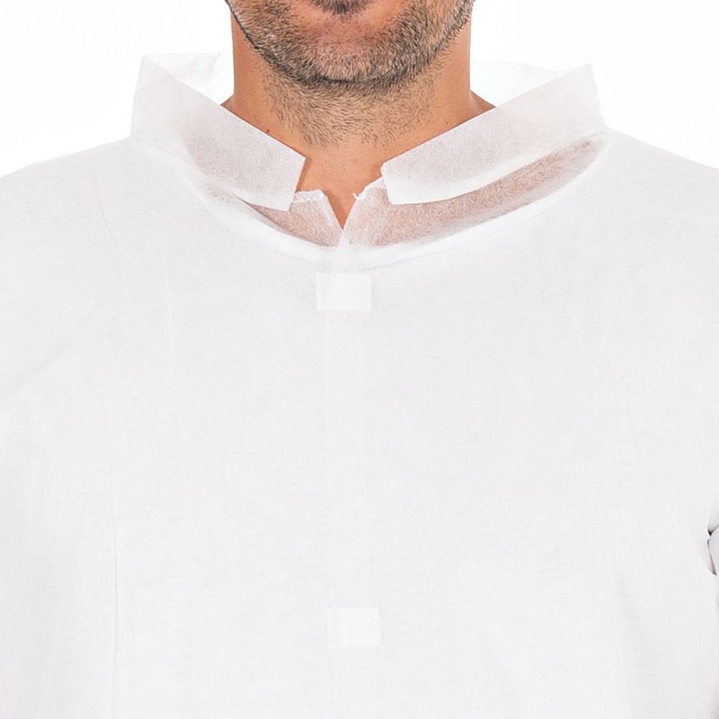 HYGONORM bezoekersjas light met klittenband, wit, XXL