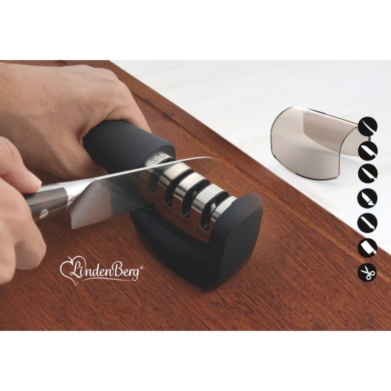 Linden Berg messenslijper 4 stappen zwart