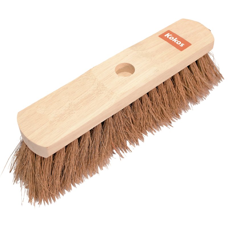 Peggy Perfect bezem natuurlijk hout 270mm kokosborstels