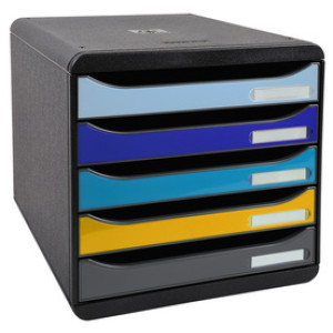 EXACOMPTA ladenkast BIG-BOX PLUS Bee Blue, 5 laden A4+