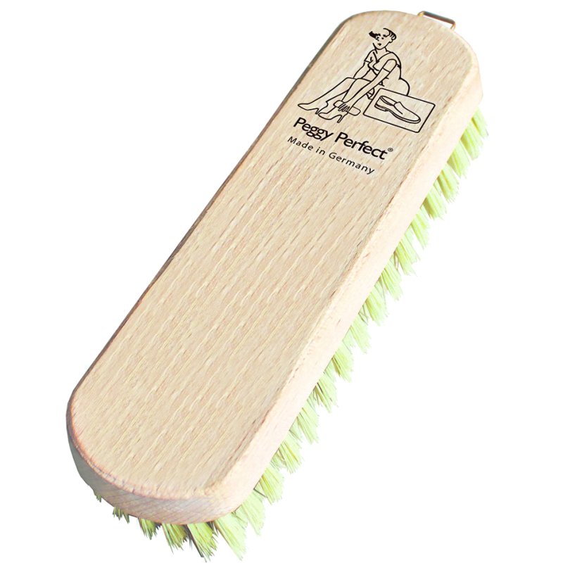 Peggy Perfect schoenborstel eco beukenhouten handvat donkere borstels