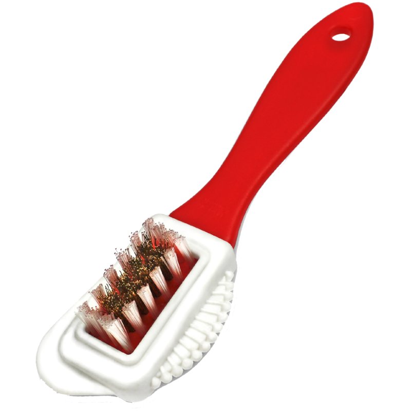 Peggy Perfect schoenborstel voor suède rood/wit