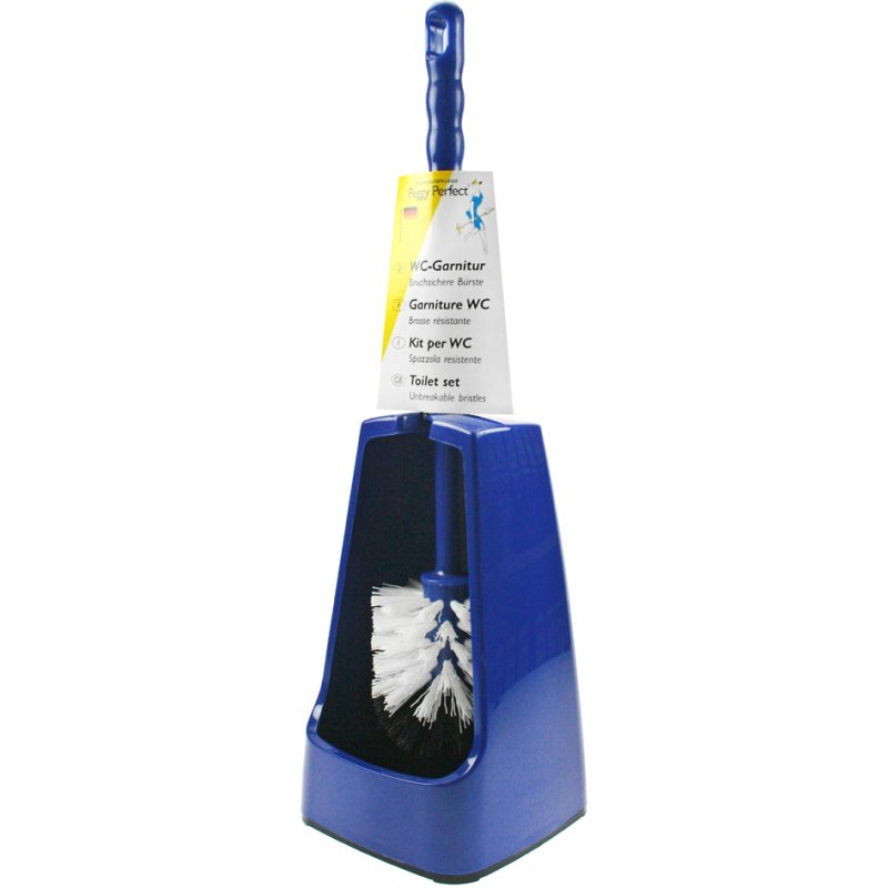 Peggy Perfect toiletborstel, peervorm, blauw