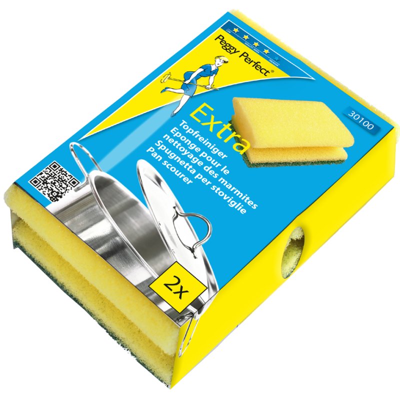 Peggy Perfect pannenspons extra, 2 stuks