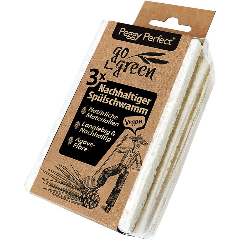 Peggy Perfect schoonmaakspons GoGreen, 3 stuks