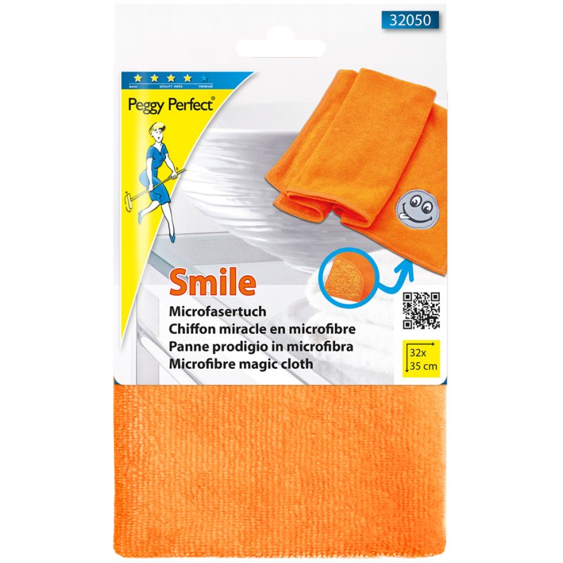 Peggy Perfect microvezeldoek Smile oranje