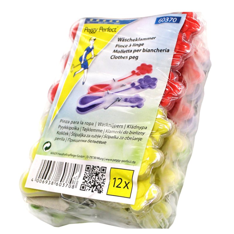Peggy Perfect wasknijpers Sunflower, 12 stuks