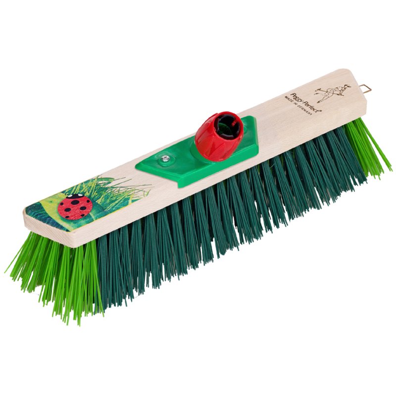 Peggy Perfect bezem met lieveheersbeestje motief, hout naturel, 600mm breed