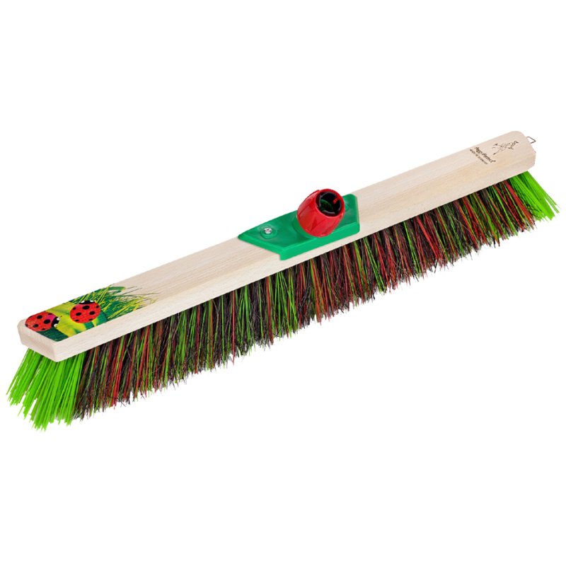 Peggy Perfect bezem lieveheersbeestje motief, hout, 380mm breed