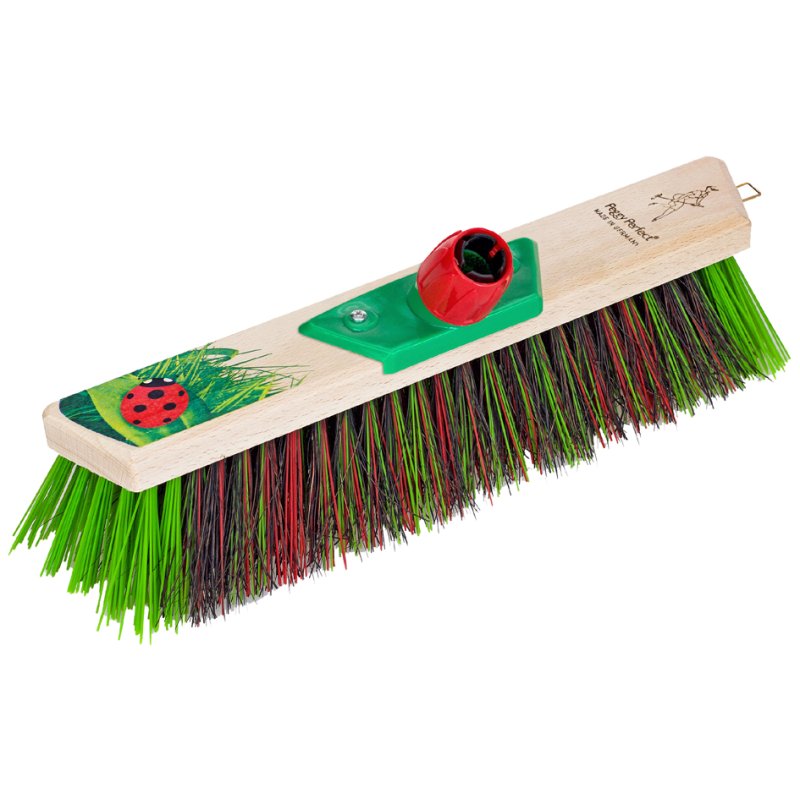 Peggy Perfect bezem lieveheersbeestje motief, hout, 380mm breed