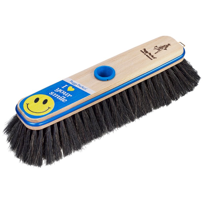 Peggy Perfect bezem met glimlach, hout, 28 cm