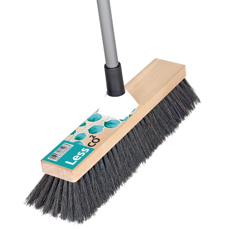 Peggy Perfect bezem met telescoopsteel uit hout LessCO2