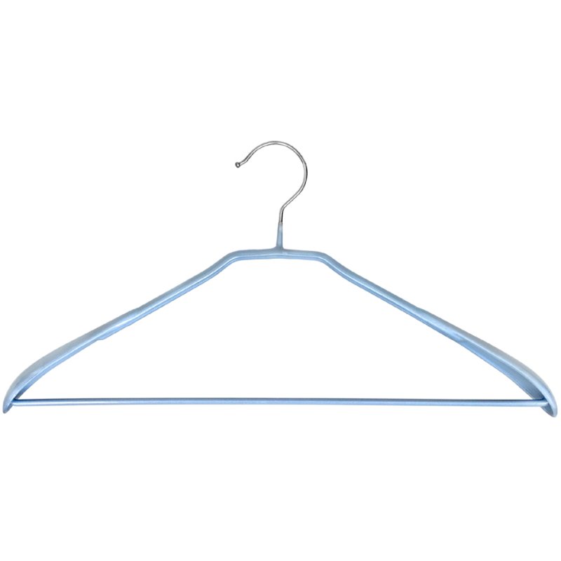 Peggy Perfect metalen kledinghangers met brug, antislip coating, grijs